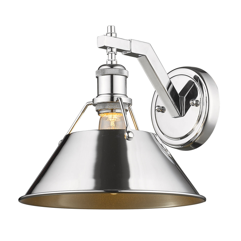 Yep by Golden Lighting Orwell 1-light Wall Sconce in Chrome